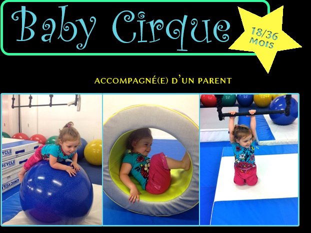 Cours Bébé - Baby Cirque
18/36 mois avec un parent